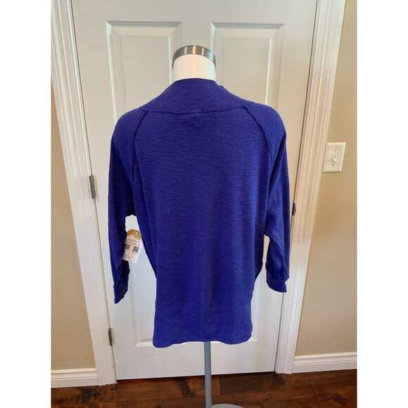 We The Free: Free People Blue Wide Neck Sweater, Size XS - Picture 5 of 6